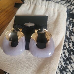 Trendy Boutique Gold and Gray Hoops